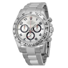 Rolex Cosmograph Daytona Silver Dial 18K White Gold Oyster Bracelet Automatic Mens Watch 116509sao