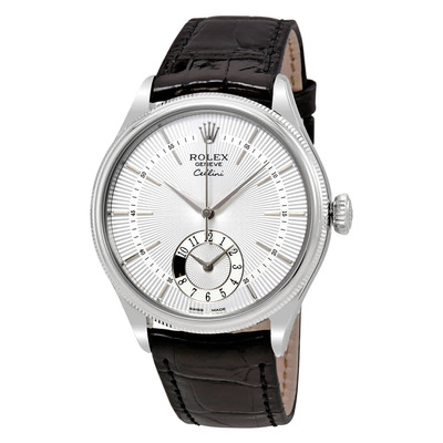 Rolex Cellini Dual Time Silver Dial Mens Watch 50529ssbkl (black, arb6760)
