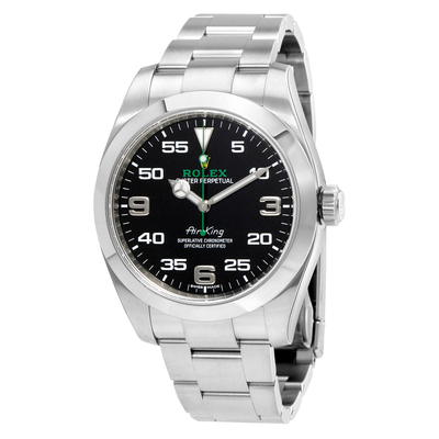 Pre-owned Rolex Air-King BKAO Mens Automatic Chronometer Watch 116900 BKAO (black, arb3891)
