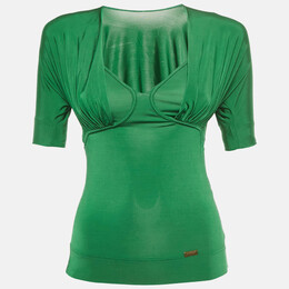 Just Cavalli: Зелёная блуза 