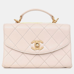 Chanel: Бежевая сумка на руку 