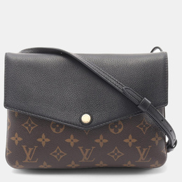Louis Vuitton Brown Black Monogram Twice Shoulder Bag 1151643