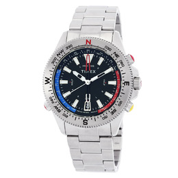Timex Expedition North Tide-Temp-Compass Quartz Black Dial Mens Watch TW2V41800, Silver-tone 316L Stainless Steel Case and Bracelet with Sapphire Crystal