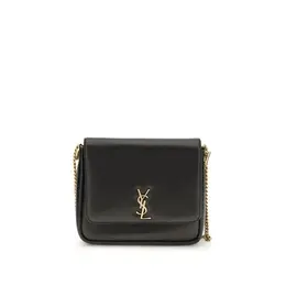 Saint Laurent Black Calf Leather Bos Taurus Shoulder Bag sa8515571el0w1000bb