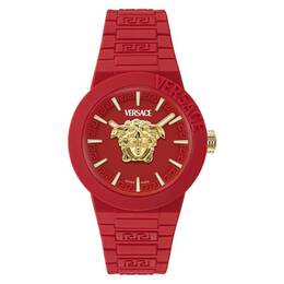Versace V-Pop Quartz Red Dial Mens Watch veefa0124