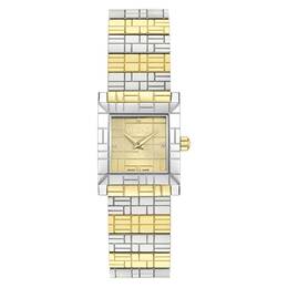 Versace Mosaic Quartz Diamond Gold Dial Ladies Watch ve9b00424