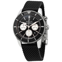 Breitling Superocean Heritage II Chronograph Automatic Chronometer Black Dial Mens Watch ab0162121b1s1