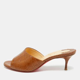 Christian Louboutin: Коричневые сандалии 