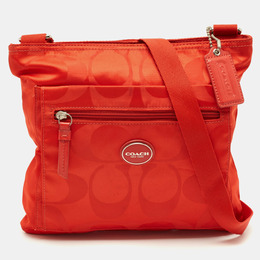 Coach: Оранжевая сумка 