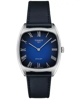 Женские часы Swiss Stylist с синим кожаным ремешком, 32 мм Tissot 20217582