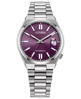 Мужские спортивные часы Tsuyosa Automatic серебристого цвета на стальном браслете 37mm Citizen 23353391