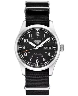 Мужские автоматические часы 5 Sports с черным нейлоновым ремешком 43mm Seiko 13055720