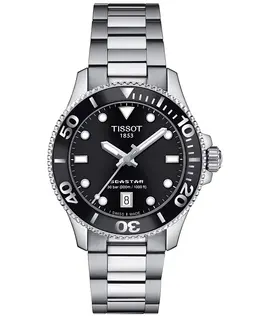 Женские часы Swiss Seastar 1000 на стальном браслете, 36 мм Tissot 15961022
