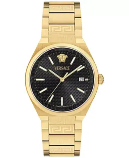 Женские наручные часы Swiss V-Auria с позолоченным браслетом, 39 мм Versace 21064241