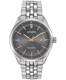 Мужские часы с браслетом из нержавеющей стали Eco-Drive 41 мм BM7251-53H Citizen 2904908