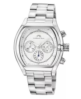 Римские мужские часы из нержавеющей стали серебристого и белого цвета 1291AROS Porsamo Bleu, белый 18606530 | white