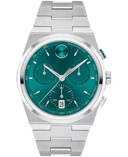 Мужские часы Bold Quest Swiss Quartz Chrono из нержавеющей стали 42 мм Movado 19356684