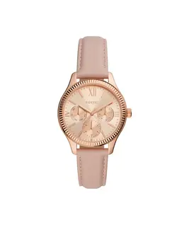 Женские часы Rye Multifunction из розовой кожи, 36 мм Fossil 22474024