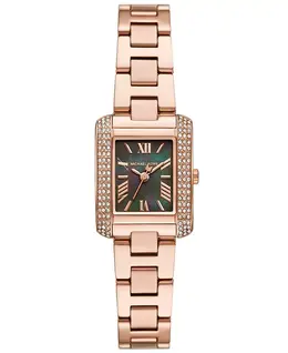 Женские часы Emery с тремя стрелками, корпус из нержавеющей стали с розовым золотым покрытием, 22 мм Michael Kors 19668775