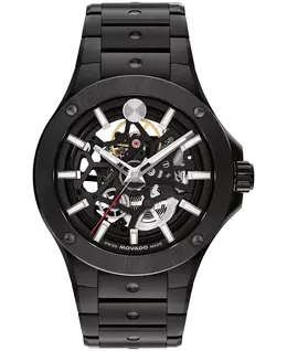 Мужские часы Alta S.E. Skeleton Swiss Automatic Black PVD, 43.50 мм Movado 20263907