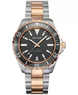 Мужские наручные часы Swiss Ophrys с двухцветным браслетом из нержавеющей стали, 43 мм Balmain 22513155