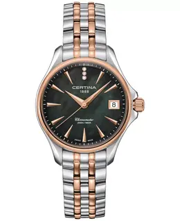 Женские часы Swiss DS Action Diamond с двухцветным стальным браслетом, 34 мм Certina 16224946