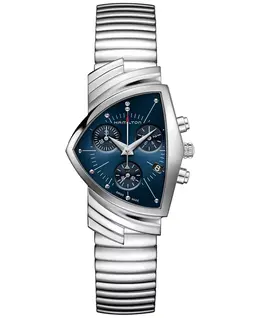 Женские часы Swiss Chronograph Ventura на стальном браслете 32x50 мм Hamilton 17837511