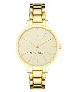 Женские часы Quartz с браслетом из золотистого сплава, 36 мм Nine West 17143955