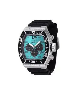Мужские часы 47285 Pro Diver Quartz Chronograph, черный корпус, бирюзовый циферблат Invicta 20746622