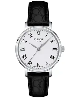 Женские часы Swiss Everytime с черным кожаным ремешком, 34 мм Tissot 19618439