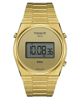 Мужские часы PRX Digital с золотым PVD-покрытием на стальном браслете, 40 мм Tissot 16743446