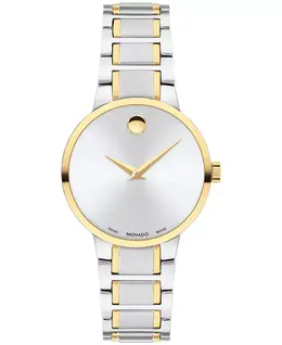 Женские часы Portfolio Swiss Quartz из нержавеющей стали с желтым PVD-покрытием, 28 мм Movado 19356658