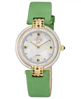 Женские часы Matera Swiss Quartz Green Italian Suede, 35 мм Gevril 17295143