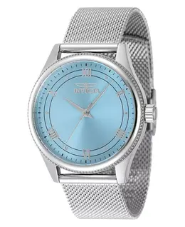 Женские часы 48487 Celestial Quartz с тремя стрелками и светло-голубым циферблатом Invicta 20939502