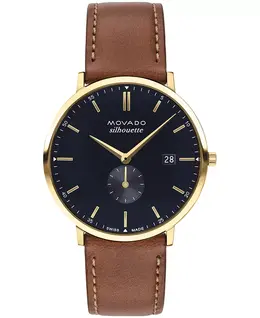 Мужские часы Heritage Tan на кожаном ремешке, 40 мм Movado 14553008