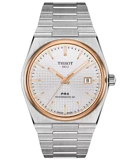 Мужские автоматические швейцарские часы PRX Powermatic 80 со стальным браслетом, 40 мм Tissot 12401891