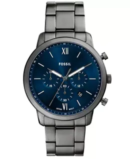 Мужские часы Neutra Chronograph Smoke из нержавеющей стали, 44 мм Fossil 20325453