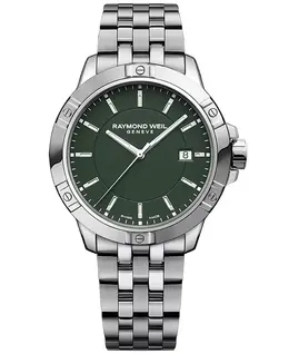 Мужские часы Swiss Tango Quartz на стальном браслете 41 мм Raymond Weil 21114659