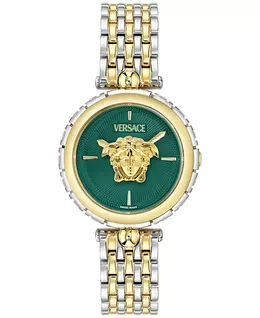 Женские часы Swiss Medusa Heritage с двухцветным браслетом из нержавеющей стали, 38 мм Versace 19618607
