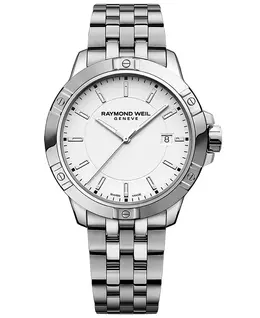 Мужские часы Swiss Tango Quartz на стальном браслете 41 мм Raymond Weil 21114657