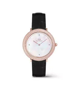 Женские аналоговые часы из черной кожи, 32 мм Daniel Wellington 22312499