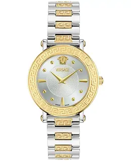 Женские наручные часы Swiss Greca Sphere с двухцветным браслетом из нержавеющей стали, 35 мм Versace 19618602