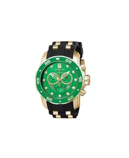 Мужские часы 6984 Pro Diver SCUBA кварцевые хронограф с зеленым циферблатом Invicta 20782984