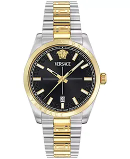 Мужские часы Swiss Millenyium с двухцветным браслетом из нержавеющей стали, 40 мм Versace 21064245