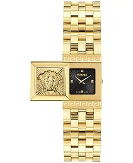 Женские наручные часы Swiss Reveal Square с позолотой, размер 18x25 мм Versace 21064229