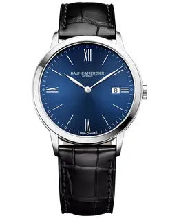 Мужские часы Swiss Classima на черном кожаном ремешке 40 мм M0A10324 Baume & Mercier 4529760