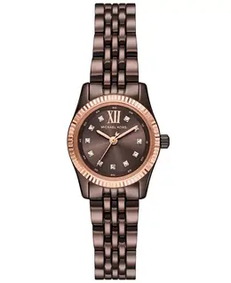 Женские часы Lexington Three-Hand Chocolate из нержавеющей стали, 26 мм Michael Kors 18928158