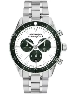 Мужские часы Calendoplan S Swiss Quartz Chrono из нержавеющей стали, 42 мм Movado 21171610