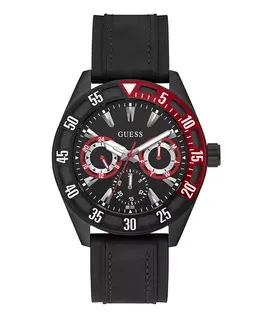 Мужские многофункциональные черные силиконовые часы, 44 мм Guess 21284736