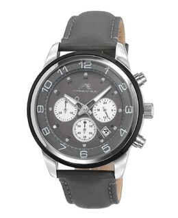 Мужские часы Arthur из натуральной кожи с ремешком 1091EARL Porsamo Bleu 16204872 | grey